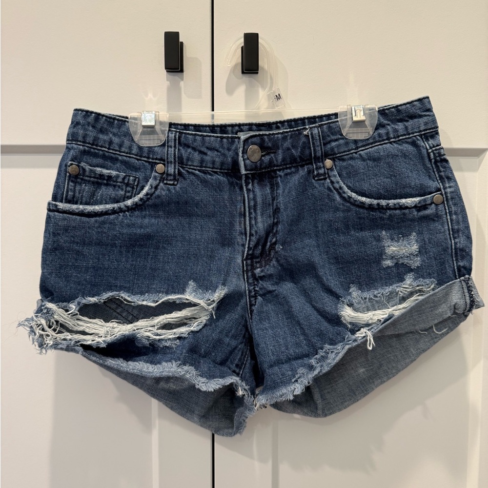 BP Dark Blue Distressed Jean Shorts